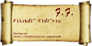 Fitzkó Flóris névjegykártya